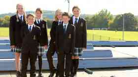 King's Academy Ringmer Eco Club members and solar panels