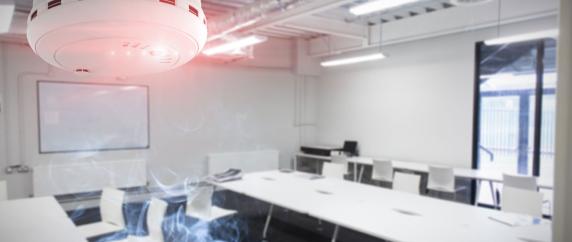 Fire in classroom