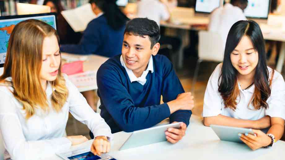 Kids using digital devices