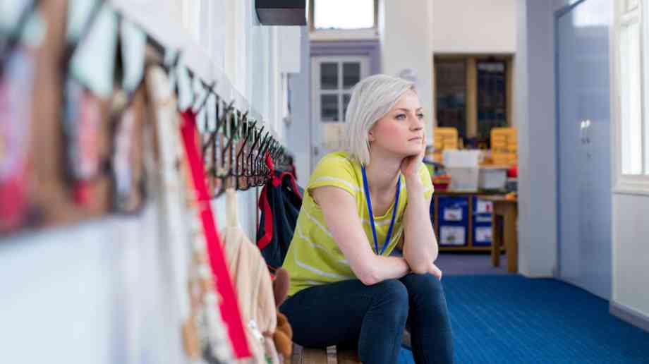 Stressed schoolteacher.