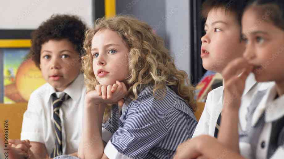 Young children at school