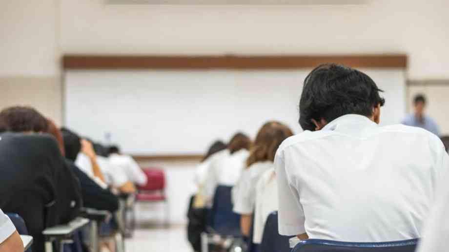 Students in exam hall