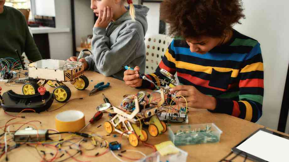Children make robots.