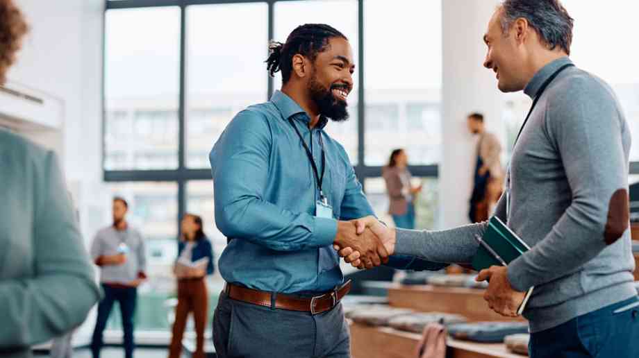 Teachers shaking hands