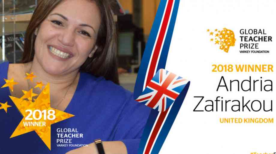  Global award goes to UK teacher