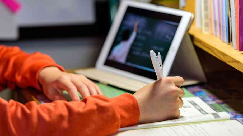 Child working on i pad