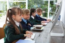 Children on computer