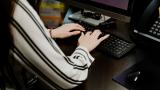 Woman using computer