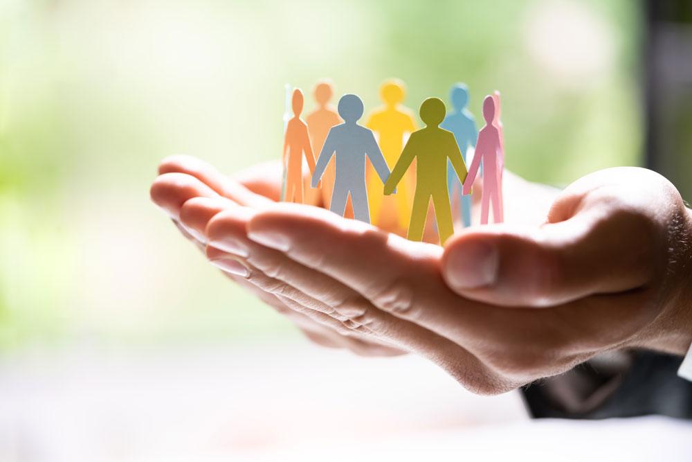 Hand hold people