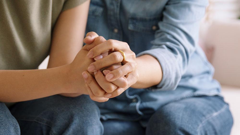 Holding hands